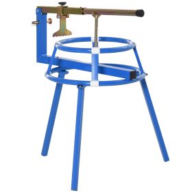 Motorcycle Tire Changing Stand - 16"-24" Portable, Adjustable, Durable, Bead Popper, Blue, Must-Have for Bikers | Available at