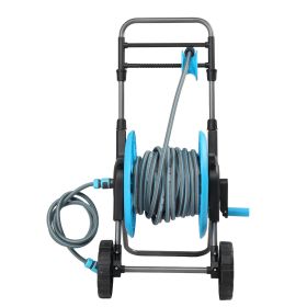 43*50*90cm blue+black gray iron+plastic+1.9M water pipe joint splicing+wheel water pipe truck