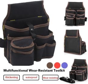 Multifunctional Tool Storage Bag Pouch Belt Hardware Electrician Toolkit Drill Waist Bag Wrench Screwdriver Tool Bags Organizer