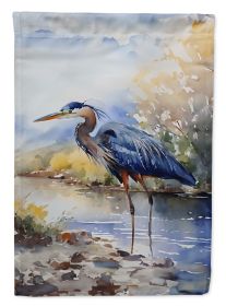 Blue Heron House Flag Large Porch Sleeve Pole Decorative Outside Yard Banner Artwork Wall Hanging, Polyester, House Size, Multicolor