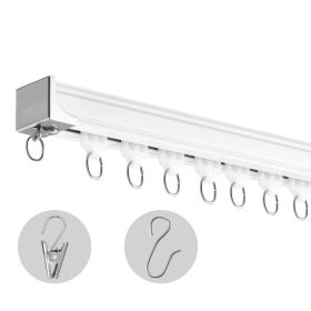 Ceiling Curtain Track Set, 17.7 FT/5.4 Meter, Sliding Ceiling Track System for Curtains