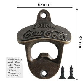 Bottle Opener Wall Mounted Vintage Retro Beer Opener (Color: C, Ships From: China)