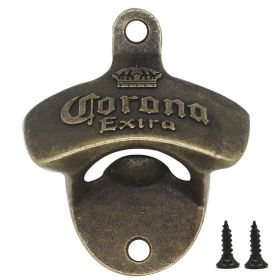Bottle Opener Wall Mounted Vintage Retro Beer Opener (Color: A, Ships From: China)