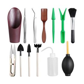 Outdoor & Indoor Usage 13PCS Mini Garden Planting Tool Set (Type: Style B, Color: As pic show)