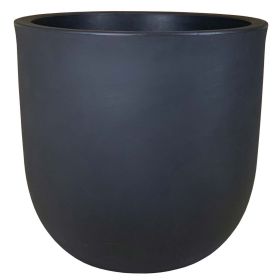 18in Mosswood Resin Planter, Matte Black (Pack: 1 Pack)