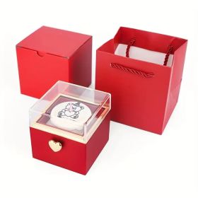"The Perfect Proposal Gift - Hidden Ring Compartment in Adorable Cake Design" (Items: red heart  button gift box edition)