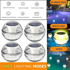 Solar Pool Lights, LED Outdoor IPX7 Waterproof Pond Lights For Waterscape Decoration, Pool, Pond, Fountain, Garden Party, Floating Light Decorati (Option: 4Pcs)